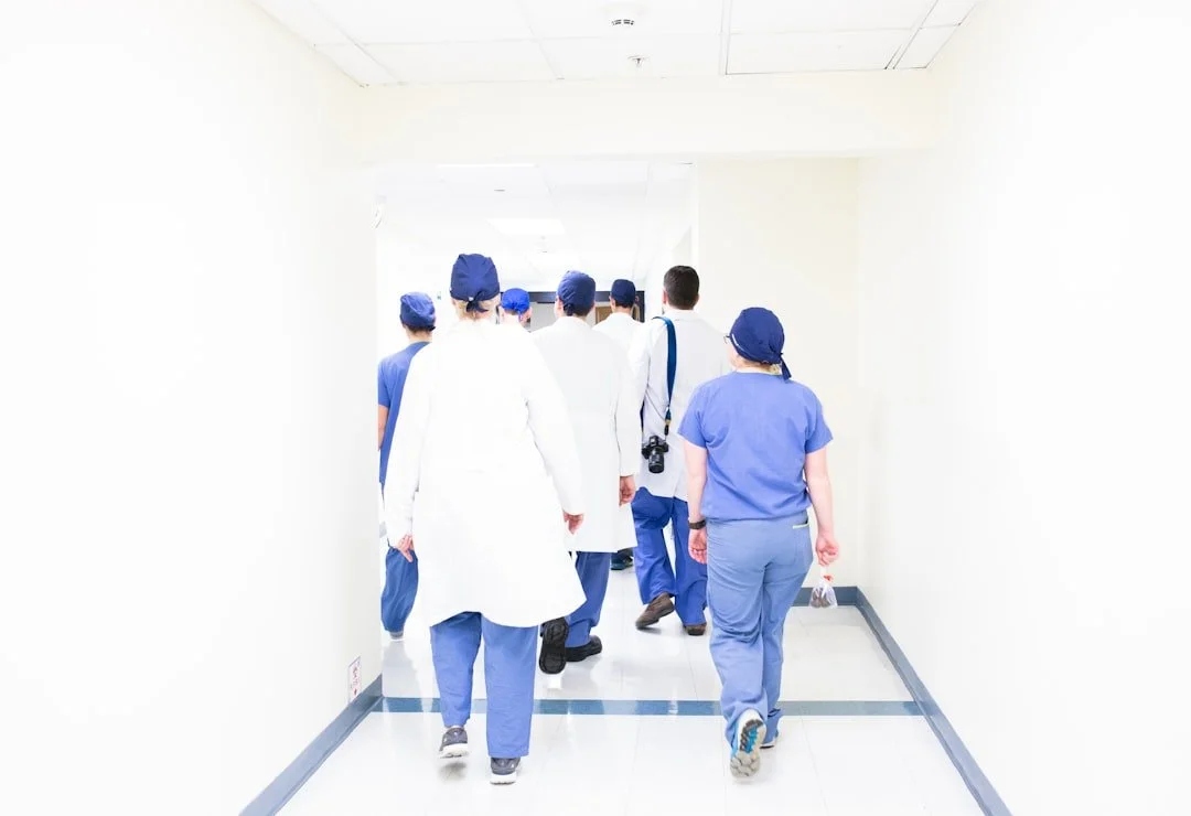 Healthcare professional with patient